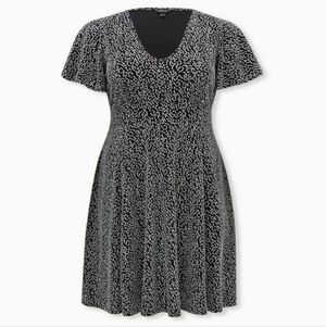 Torrid Black and Gray Mini Dress